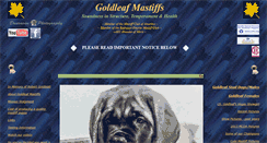 Desktop Screenshot of goldleafmastiffs.com