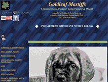 Tablet Screenshot of goldleafmastiffs.com